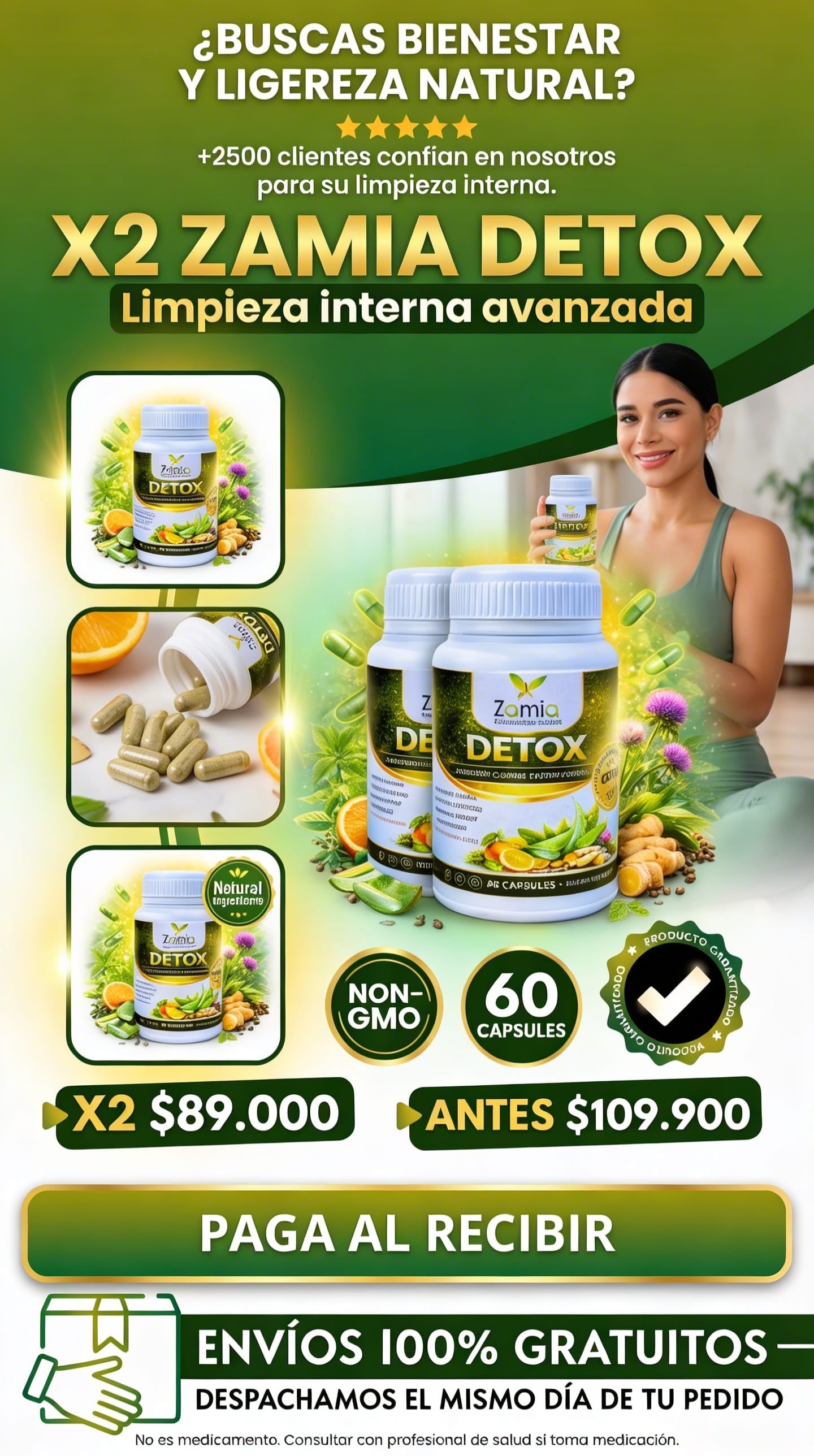 Detox adelgazante Zamia Original 2 x 1