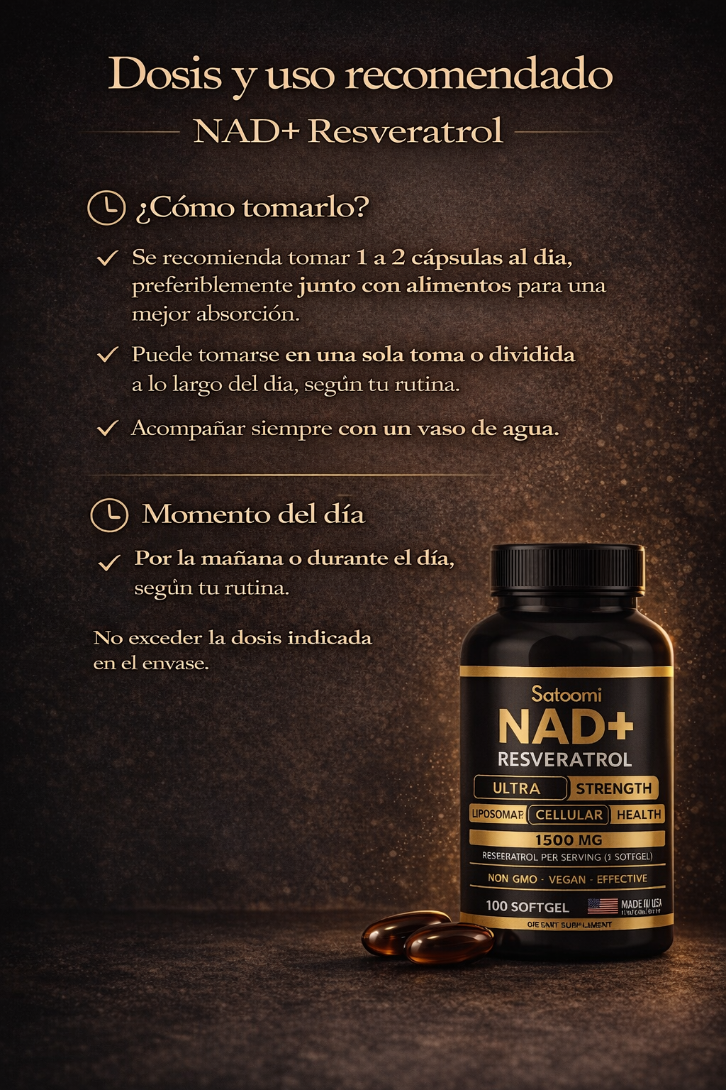 NAD+ Resveratrol – 100 Gomitas Masticables