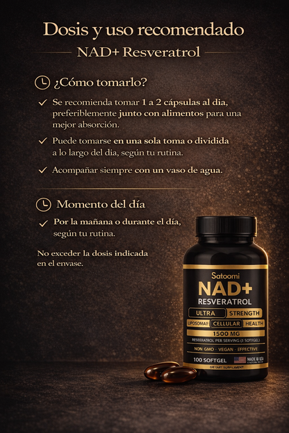 NAD+ Resveratrol – 100 Gomitas Masticables