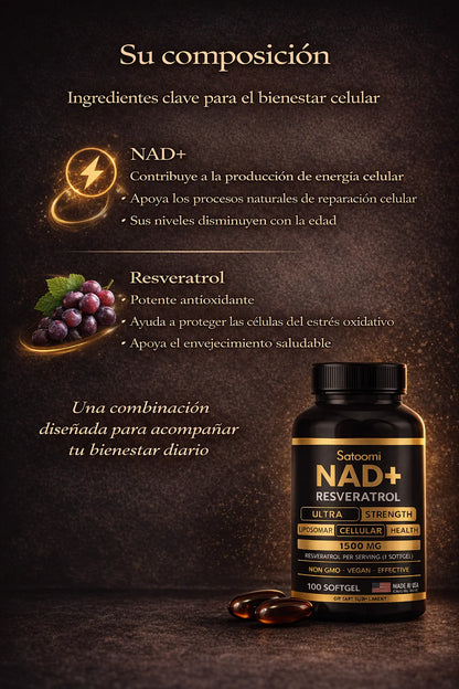 NAD+ Resveratrol – 100 Gomitas Masticables